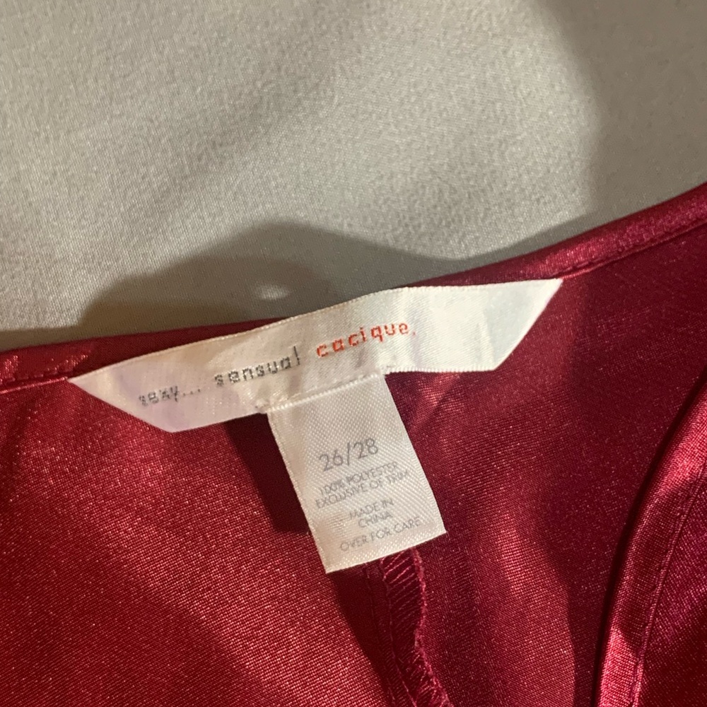 Sensual Red Satin Chemise